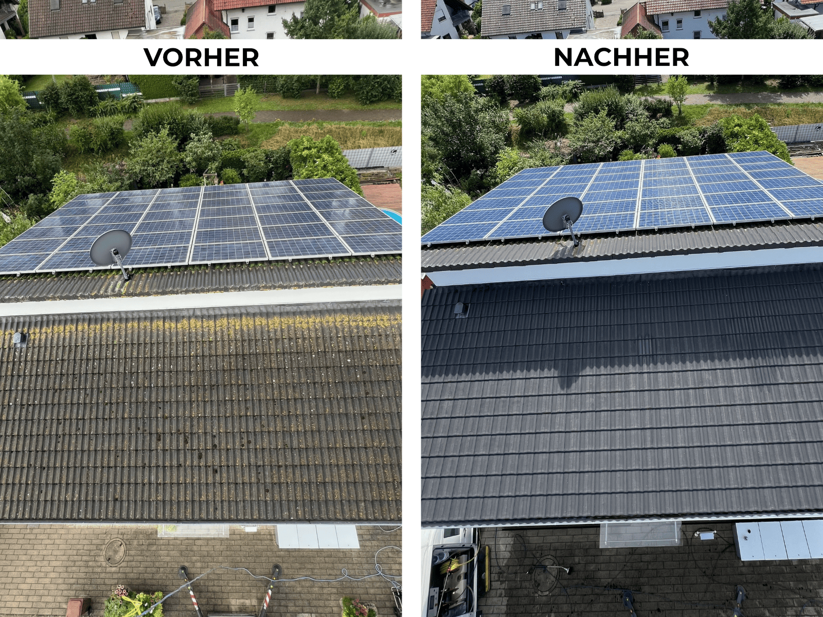 Vorher_Nachher Dachreinigung