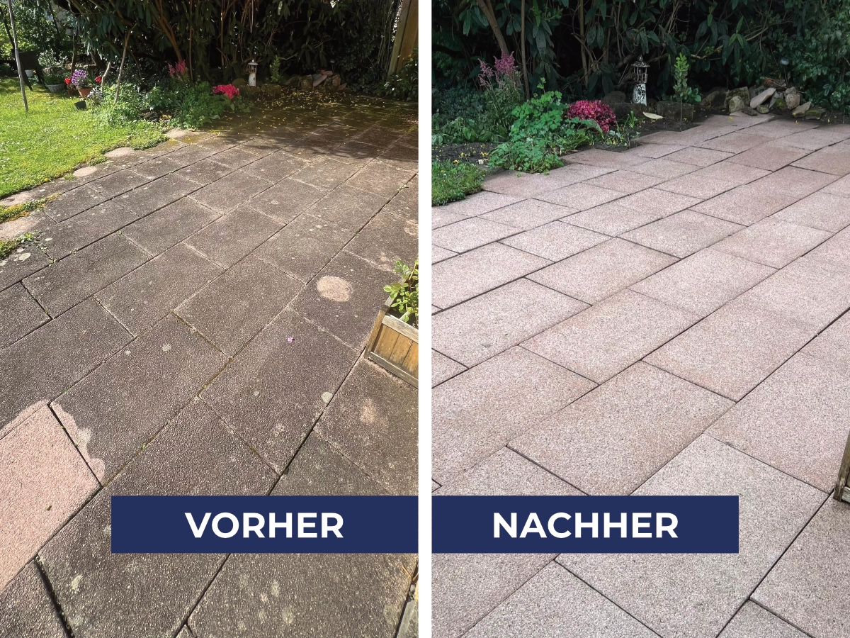 Steinreinigung Virher:Nachher 3