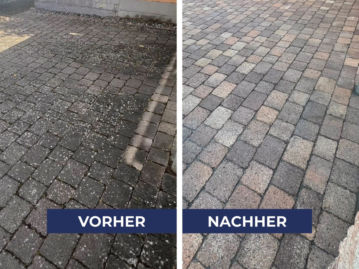 Steinreinigung Virher:Nachher 5