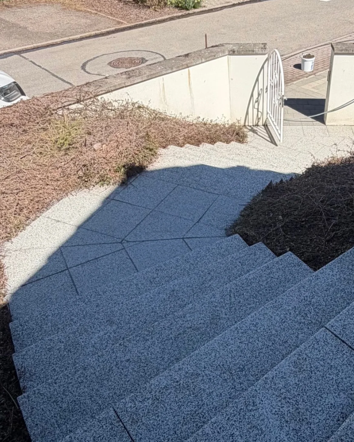 Granittreppe nach der Reinigung