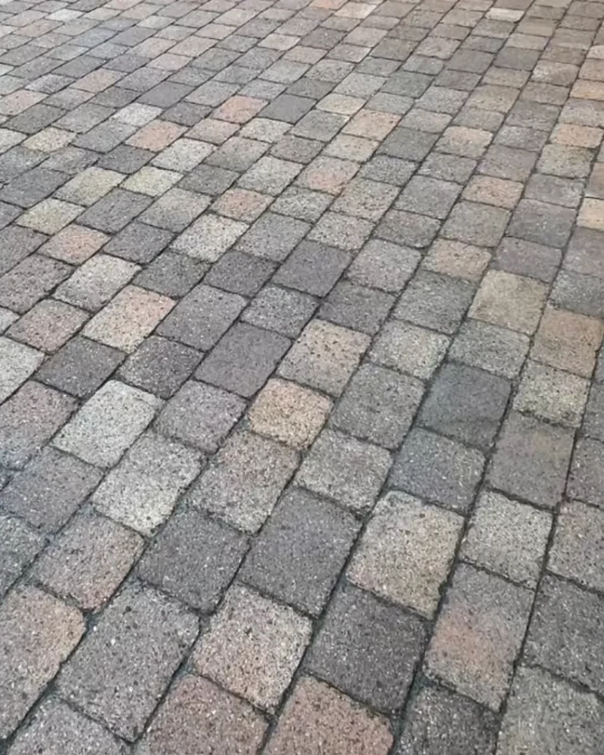 Pflasterfläche nach der Reinigung